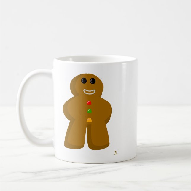 Taza De Café Gingerbread Meeple Game Holiday Art Joy (Izquierda)