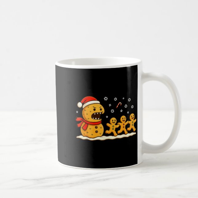 Taza De Café Gingerbread Monster Chase Funny Christmas Cookie X (Derecha)