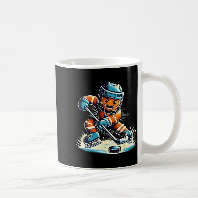 Taza De Café Gingerbread Playing Ice Hockey Lovers Boys Girls C (Derecha)