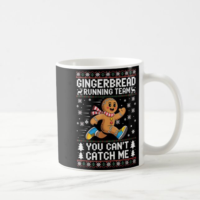Taza De Café Gingerbread Running Team Christmas Run Runner Funn (Derecha)