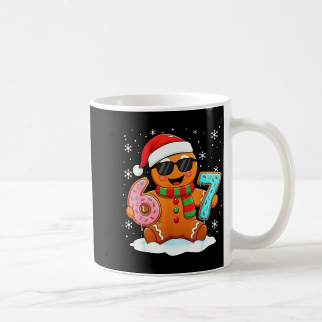 Taza De Café Gingerbread Six Seven Bruh Funny Christmas Meme Si (Derecha)