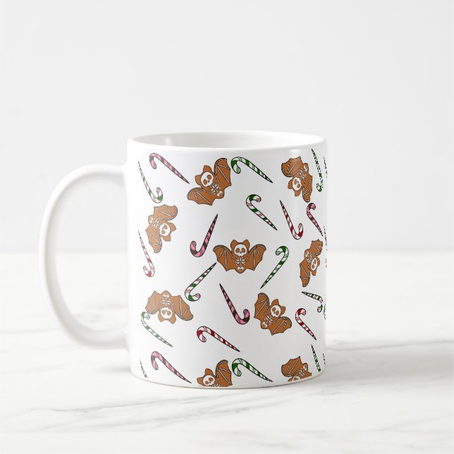 Taza De Café Gingerbread Skeleton Bat (Izquierda)