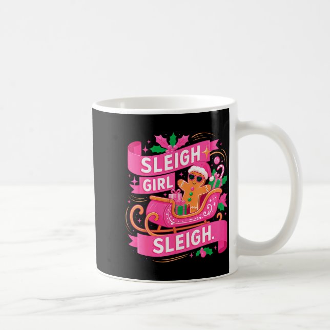 Taza De Café Gingerbread Sleigh Girl Nk Funny Christmas Women G (Derecha)