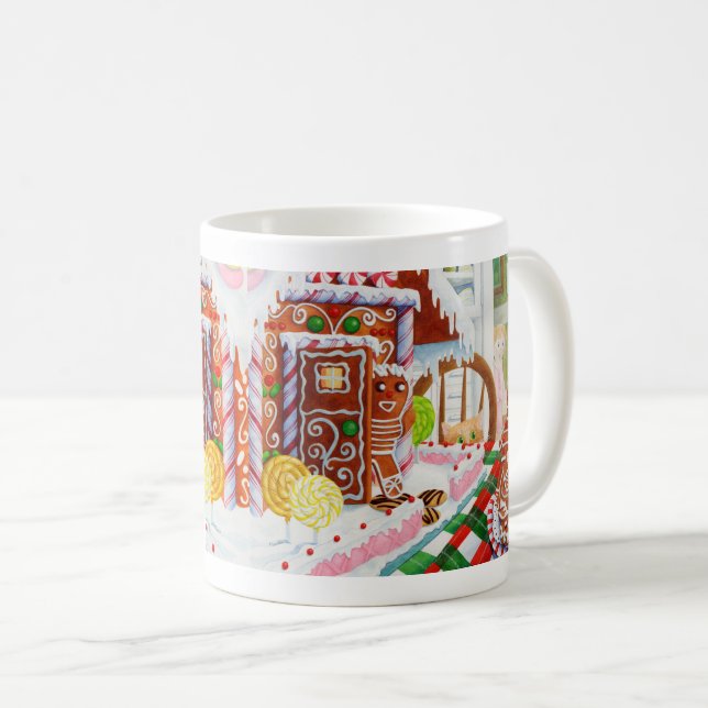 Taza De Café GINGERBREAD SORPRESA Mug Blanco (Anverso derecho)