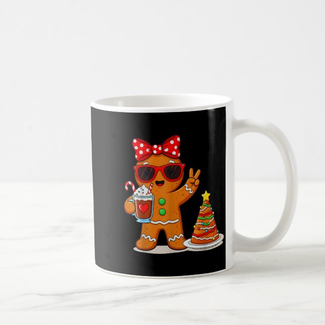 Taza De Café Gingerbread Women Drinking Coffee Christmas Tree C (Derecha)