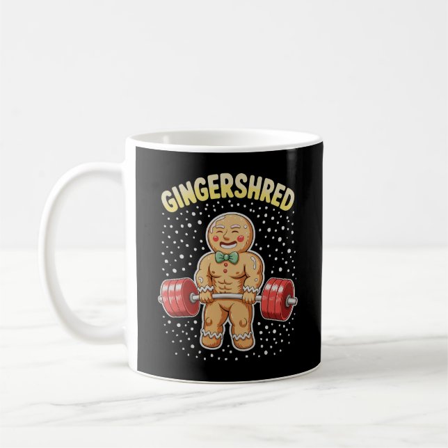 Taza De Café Gingershed Navidades Gingerbread Gym Bodybuilding (Izquierda)