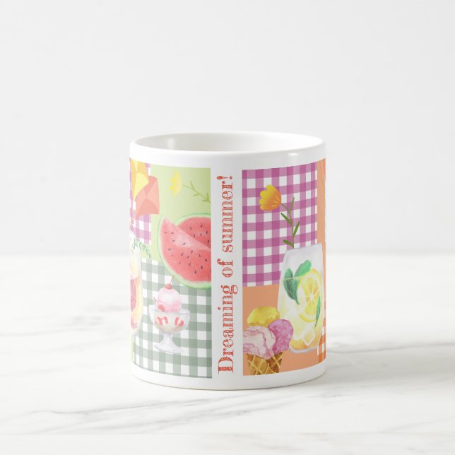 Taza De Café Gingham Patchwork Dreaming of Summer (Centro)