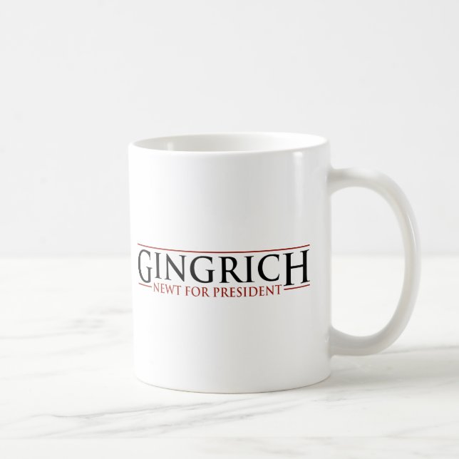 Taza De Café Gingrich - Newt para Presidnet (Derecha)