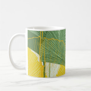 Taza De Café Ginkgo Biloba: Hojas Tropicales