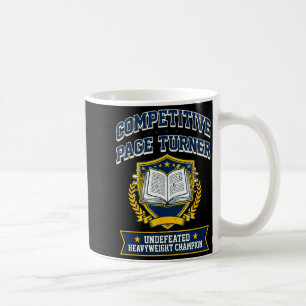 Taza De Café Girador de páginas competitivo leer es deporte fav