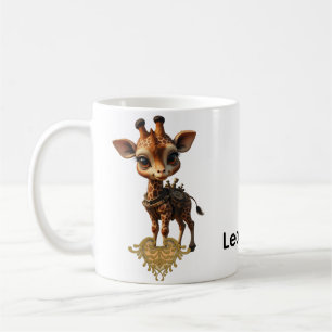 Taza De Café Girafa de bebé en steampunk-personalizado