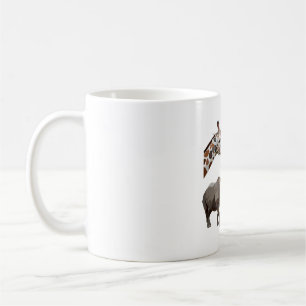 Taza De Café Girafa de diseño de vida salvaje para los safari a