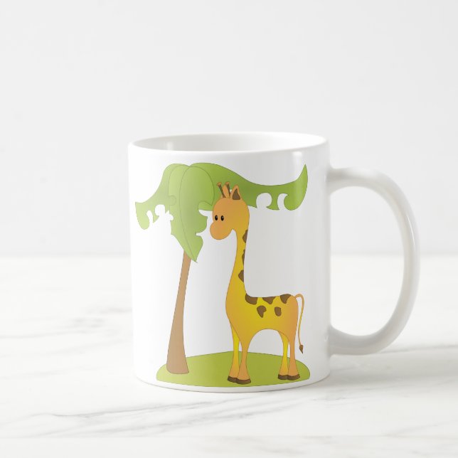 Taza De Café Girafa y árbol (Derecha)