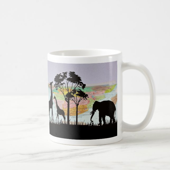 Taza De Café Giraffe and elephant (Derecha)