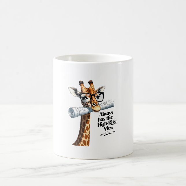 Taza De Café Giraffe Architect Mug - divertido (Centro)