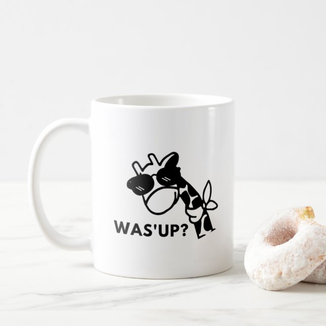 Taza De Café Giraffe lo que pasa (Con donut)