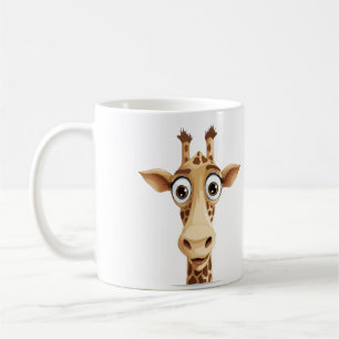 Taza De Café Giraffe Peeking Cute Adorable Gracioso Personaliza