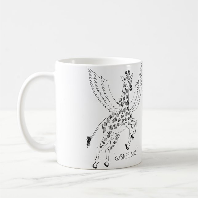 Taza De Café Giraffe + pegasus = Giraffsus (Izquierda)