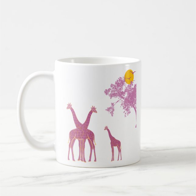 Taza De Café Giraffe Safari africano (Izquierda)