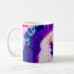 Taza De Café Girar el ojo de la marea. Tejido de arcoiris. Boho