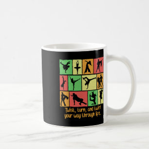 Taza De Café Girar Y Girar El Camino A Través De La Vida Divert