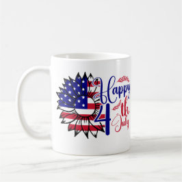 Taza De Café Girasol 4 de julio