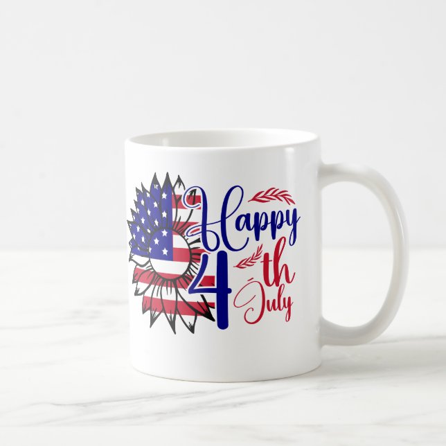 Taza De Café Girasol 4 de julio (Derecha)