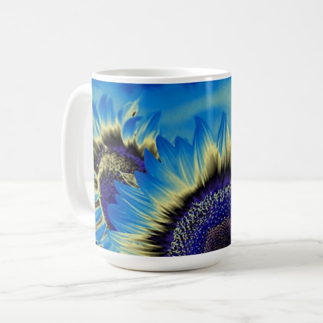 Taza De Café Girasol azul (Anverso izquierdo)