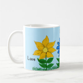 Taza De Café Girasol caprichoso Daisy Tulipán Amor