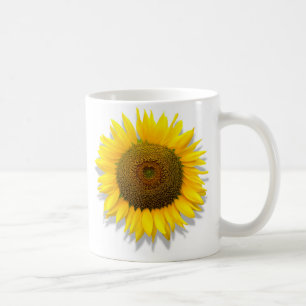 Taza De Café Girasol, corazón dentro del tamaño 11oz de /Mug