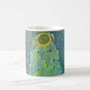 Taza De Café Girasol de Klimt, Flores Vintage Art Nouveau
