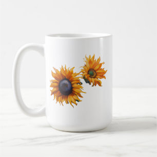 Taza De Café Girasol en Bloom 15 oz Classic Mug