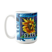 Girasol en Flor Floral Personalizada Nocturna