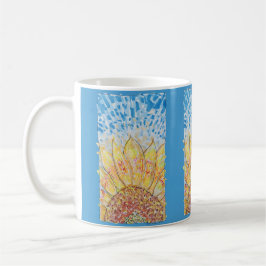 Taza De Café Girasol Flor Radiante