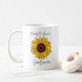 Taza De Café Girasol Listo Para Brillar Girasol