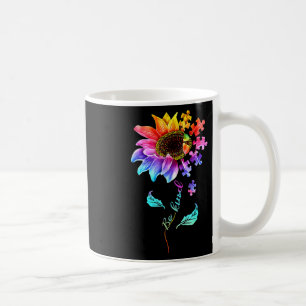 Taza De Café Girasol Sea Kind Puzzle Piece Autism Awareness Mo