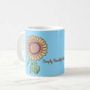 Taza De Café Girasol simplemente hermoso