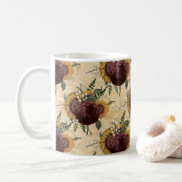 Taza De Café Girasol y Ranunculus