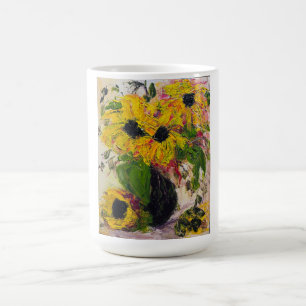 Taza de café girasoles