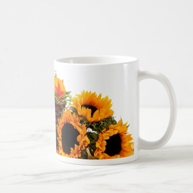 Taza De Café Girasoles de la caída de las calabazas de (Derecha)