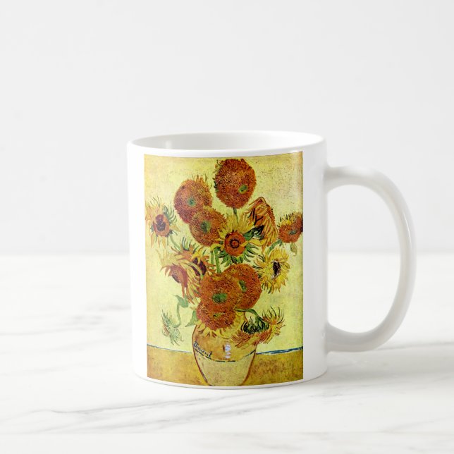 Taza De Café Girasoles que pintan a Van Gogh (Derecha)