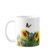 Girasoles y Mariposas Floral 