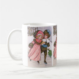 Taza De Café Girl and boy ice skating - Florence Hardy