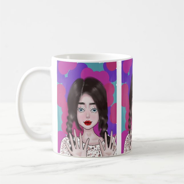 Taza De Café Girl Drawing (Izquierda)