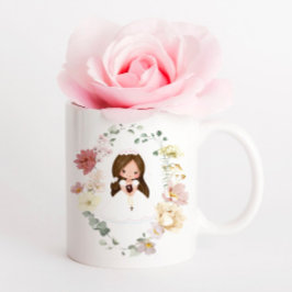 Taza De Café Girl First Holy Communion Ceramic Coffee Mug