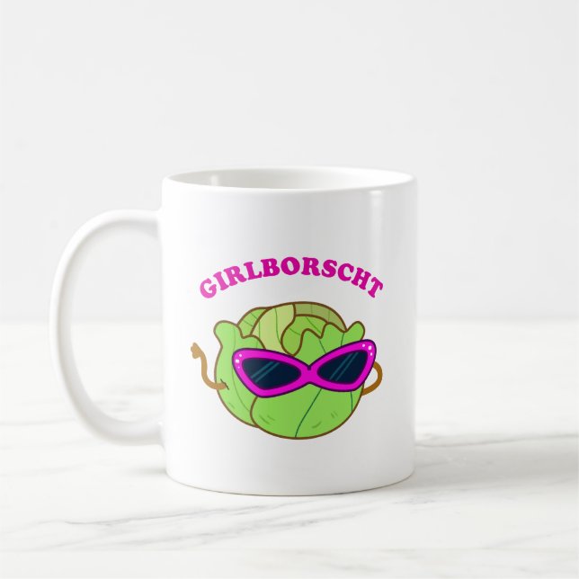 Taza De Café Girlborscht Fabulous Vegetable Pun Mug (Izquierda)
