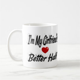 Taza De Café Girlfriend cita texto negro