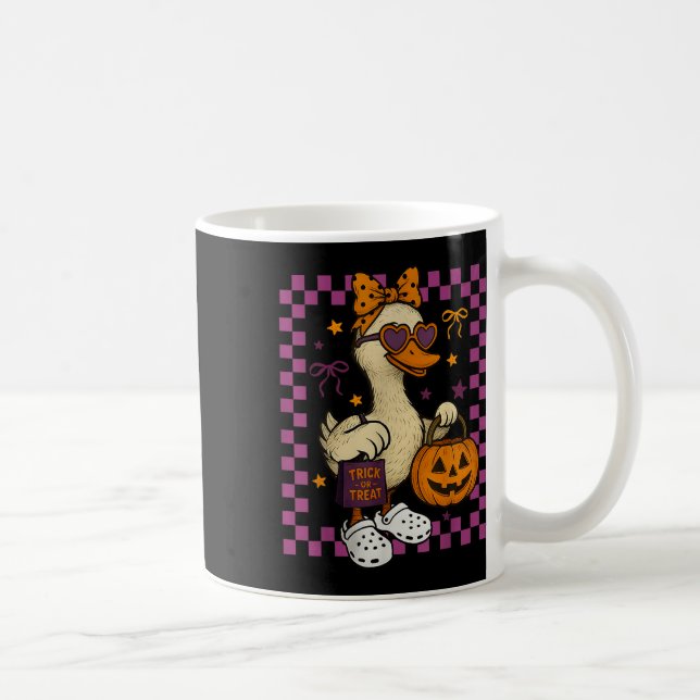 Taza De Café Girls Goose Halloween Spooky Goosey Silly Goose Pu (Derecha)