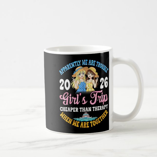 Taza De Café Girls Trip Hilarious Friends Fun Boat Ocean Travel (Derecha)