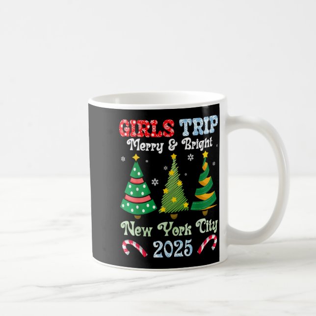 Taza De Café Girls Trip Merry And Bright Xmas New York City Vac (Derecha)